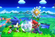 『大乱闘スマッシュブラザーズ for Wii U』に『ソニック ロストワールド』のステージ登場 ― 特徴ある風景をバックにマリオとソニックが戦う画像が公開 画像