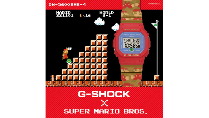 『スーパーマリオ』が腕時計「G-SHOCK」とコラボ！“無限1UP＝無敵”をテーマにしたスペシャルモデル登場