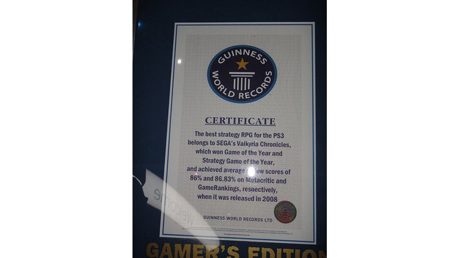 『戦場のヴァルキュリア』がギネス認定、「PS3史上最高のシミュレーションRPG」賞を受賞