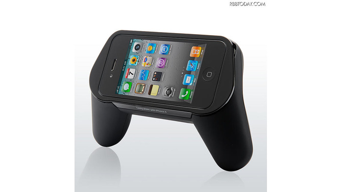 iPhone/iPod touch用ゲームコントローラー型ケース、サンワダイレクト 「iPhone・iPod touchゲームグリップ（iPhone4対応）　400-JY002」（iPhone/iPod touchは別売）