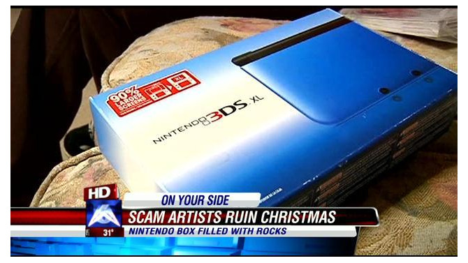 クリスマスプレゼント、3DSを開けたと思ったら石ころと紙切れ