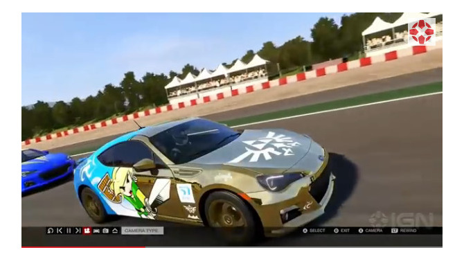 ゴールド&ブルーのツートンカラーが映える「ゼルダ」カスタムカー、『Forza Motorsport 5』でファンが作成