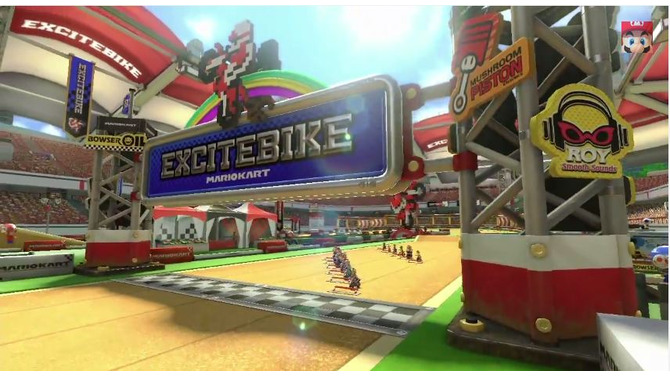 『マリオカート8』DLC第1弾に、エキサイトバイクをモチーフにしたコースが収録