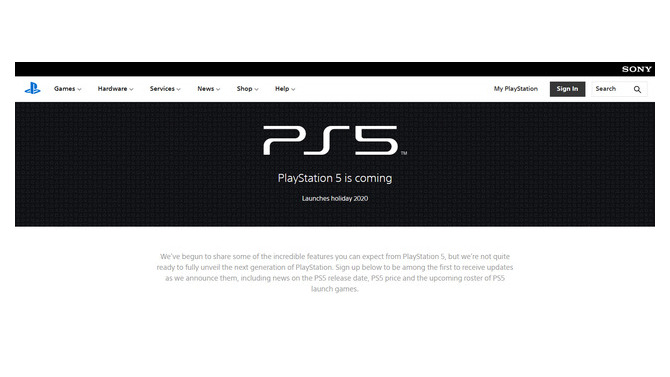 英国のPlayStation公式サイトに「PS5」のページが登場！