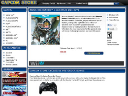 カプコン公式サイト『Monster Hunter 3 Ultimate』商品ページ