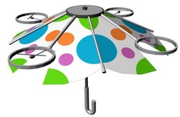 持たずにさせる傘「フリーパラソル」が超未来的…！商品化に向けたアイデアの募集が開始