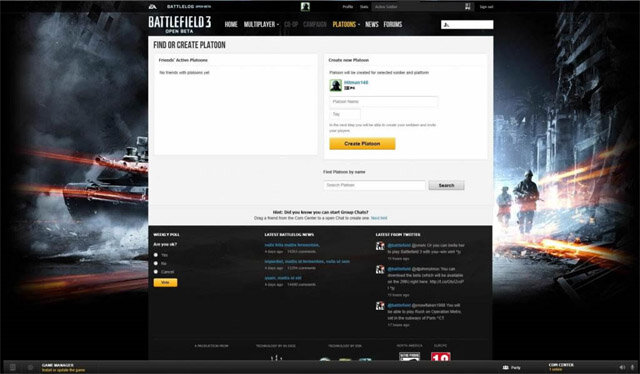 『Battlefield 3』向けのソーシャルサービス「バトルログ」