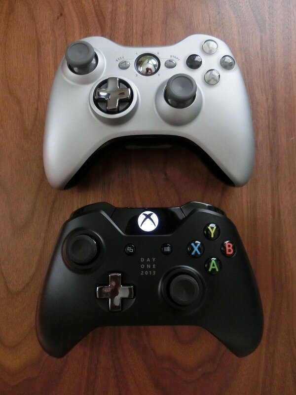 Xbox 360コントローラーとの比較