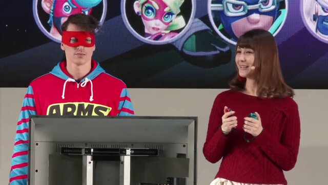 スイッチ新作『ARMS』ステージで椿姫彩菜がガチ対戦！ゲームプレイたっぷりのステージ映像が公開