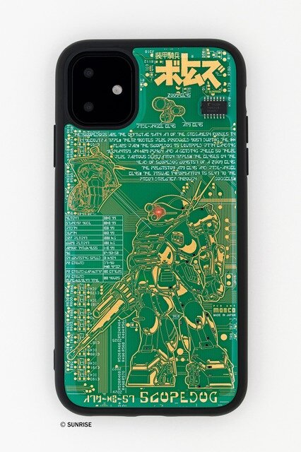 「FLASH スコープドッグ 基板アート iPhone 11ケース」価格　　　　：16,000円(税別)（C）サンライズ