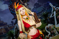 【コスプレ】踊り子・和服の冒険者がお出迎え！全く新しい「モンハン」の魅力を訴求した美女レイヤーたちの美貌を見よ【写真12枚】 画像