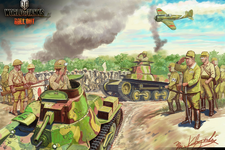『World of Tanks』「イラストで知る日本戦車」第4弾は小林源文先生による「九五式軽戦車ハ号」 画像
