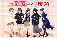 「バンドリ！×WEGO」コラボ第2弾！新たに5人の描き下ろしコーデ公開 画像