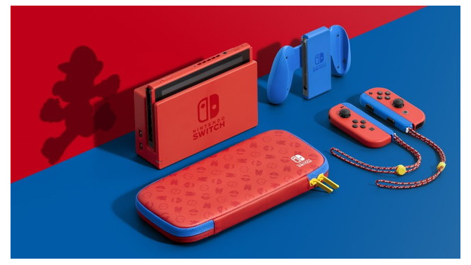マリオモチーフのスイッチ本体特別セット「Nintendo Switch マリオレッド×ブルー セット」予約受付スタート！