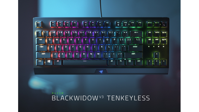 Razerからハウジングが改良されたゲーミングキーボード「Razer BlackWidow V3 Tenkeyless」やゲーミングチェアの限定モデル「Razer Iskur Black」などが発売決定