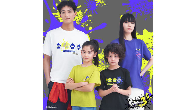親子にピッタリな『スプラトゥーン3』×「ユニクロ」コラボTシャツが3月24日発売！イカやタコ、躍動感あるインクなどをダイナミックにデザイン