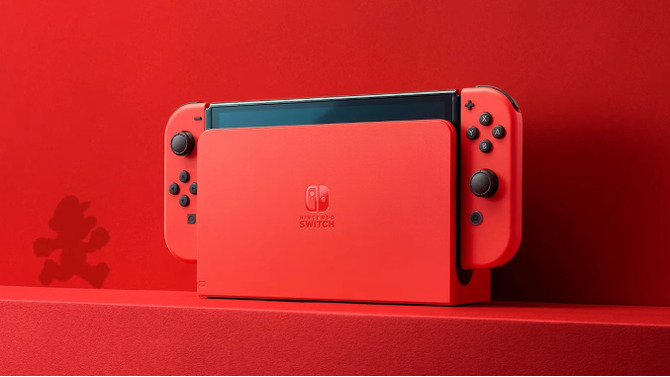 新たなスイッチカラー「マリオレッド」を発表！ マリオのイメージを元に、隠しコインなどの遊び心も─2023年10月6日発売