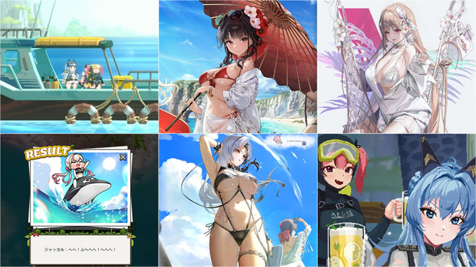 『勝利の女神：NIKKE』今年の水着は「セクシー」「デフォルメ」「ドット絵」の三段構え！ 甲乙つけがたい魅力に目移り必至【フォトレポ】