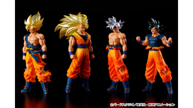 「HGドラゴンボール」シリーズ3年ぶり再始動！第1弾は悟空だらけのガシャポンが発売―超サイヤ人・身勝手の極意の姿が全4種で立体化