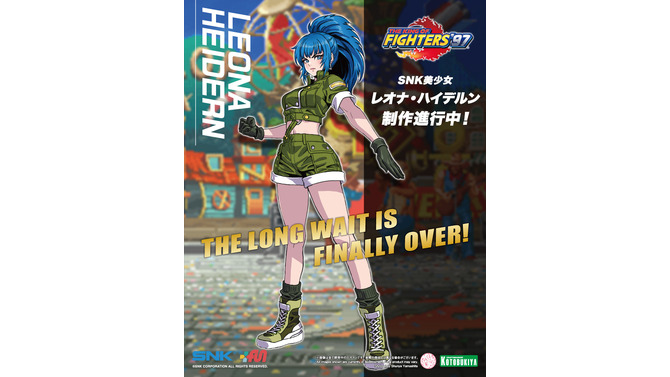 当時の面影を残しつつ…『KOF‘97』時代の「レオナ」が美少女フィギュア化！超必殺技「リボルスパーク」のビシッとした決めポーズを再現