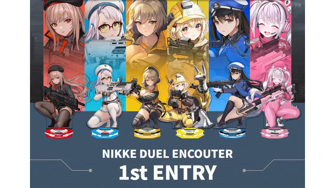 アクスタでも“背中で魅せる”とはな…『勝利の女神：NIKKE』のカードゲーム『NIKKE DUEL ENCOUNTER』を遊ぶ様子がなかなかに凄い