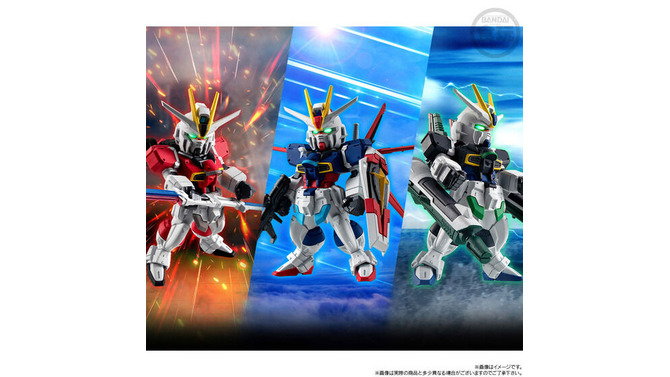 「SEED DESTINY」より「インパルスガンダム」がGUNDAM CONVERGEに登場！「シルエットシステム」を装備した3形態がセットに