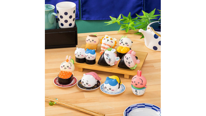 中トロの乗ったちいかわ、いくら軍艦に包まれたうさぎ…人気シリーズ「ちいかわ寿司」の新作フィギュアコレクションが可愛すぎる！