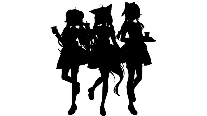 このシルエットは…ホロライブが「ウェンディーズ・ファーストキッチン」とコラボ？ 白上フブキ、不知火フレア、角巻わためらしき画像がお披露目