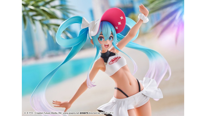 健康的な日焼け姿の「初音ミク」！「レーシングミク2024」公式イラストのフィギュアが8月上旬よりアミューズメント施設にて展開