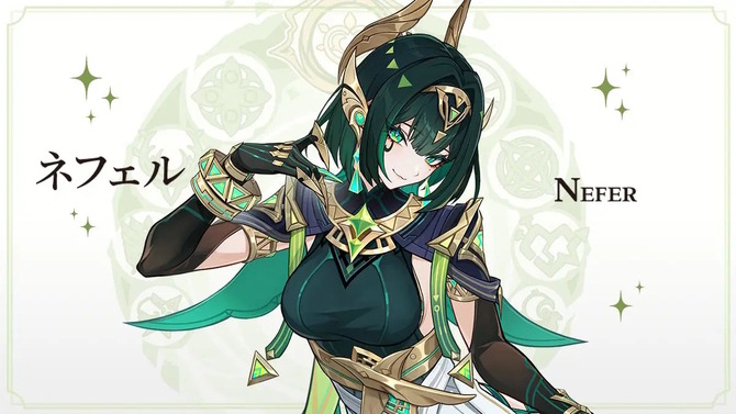 『原神』ナド・クライ新キャラ「ネフェル」の立ち絵公開！声優は水樹奈々さん、様々な依頼をこなす「秘聞の館」の女主人