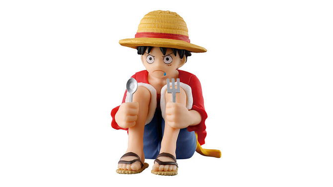 ワンピ飯を待つルフィたち！「まちぼうけ」ガシャポンに「ワンピース」が初登場ーキャラクターらしさが表れたポージングのフィギュア全4種