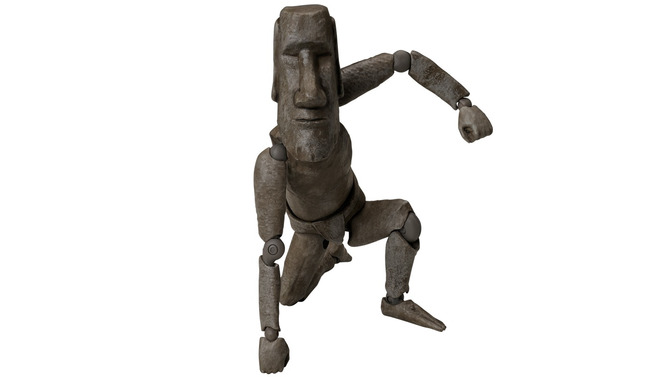 こんなスタイリッシュなモアイ像、見たことある！？“触って遊べる芸術作品”として予約受付中