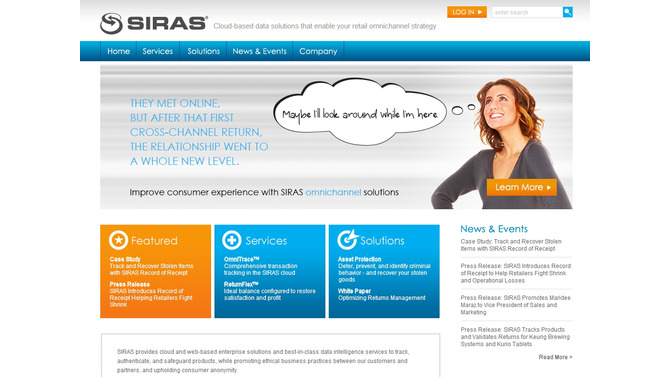 SIRAS.comのウェブサイト