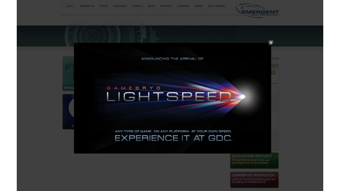 エマージェント、ゲームエンジン「Gamebryo」の新シリーズ「Gamebryo LightSpeed」をリリース