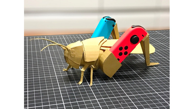 『Nintendo Labo』ダンボールコントローラーをファンが早速再現―トノサマバッタの脚にJoy-Conが！