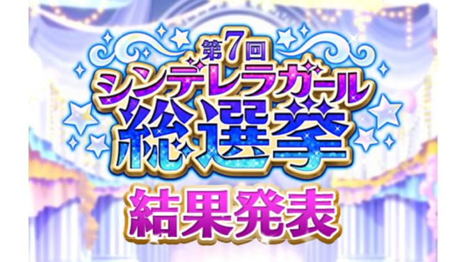 『デレマス』「第7回シンデレラガール総選挙」の結果が発表！上位陣によるCDデビューも決定