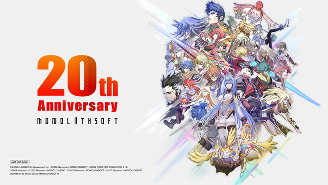 『ゼノサーガ』、『ゼノブレイド』などを手掛けたモノリスソフトが設立20周年！歴代キャラ大集合の記念イラスト＆特設サイトを公開