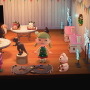 『あつまれ どうぶつの森』でもクリスマスパーティ！お家イルミネーションにうっとり、まねきねこと恐竜はケーキ早食い対決？