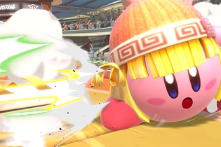 『スマブラSP』カービィが伸ばすのは、腕じゃなくて髪!? ミェンミェンを吸い込んで“中華カワイイ”姿を激写！ 画像