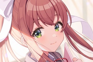 人気イラストレーター・しぐれういさんが描く「モニカ」－『ドキドキ文芸部プラス！』Twitterキャンペーンに「Just Monika」殺到 画像