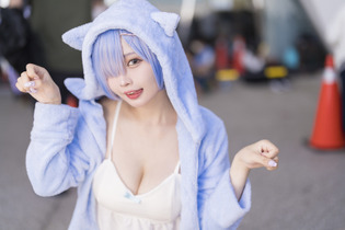 【コスプレ】『リゼロ』レムの猫パーカー&キャミソールが反則級の可愛さ！台湾美女レイヤーに注目【写真10枚】 画像