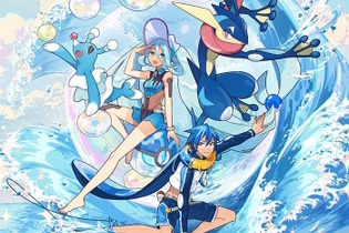 『ポケモン』×「初音ミク」応援イラスト第1弾公開！みず使いのミク再び、さらに「KAITO＆ゲッコウガ」もサプライズ出演 画像