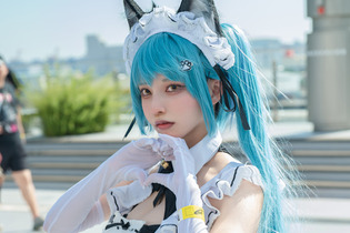 【コスプレ】猫耳とメイドコラボの破壊力が反則級！水色のツインテールも爽やかな“メイドプリバティ”にドキドキ―人気レイヤー・きちぴよ 画像