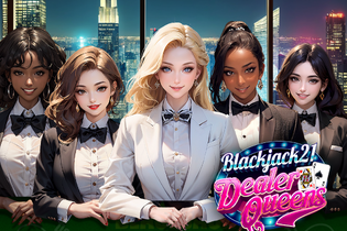 美女ディーラーと親密に！オンラインカジノの雰囲気を安全に楽しめるブラックジャックアプリ『Blackjack 21 - Dealer Queens』が配信中 画像