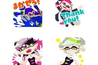 『スプラトゥーン』アニメ＆サウンド付きLINEスタンプ配信開始、“マンメンミ”もついに登場 画像