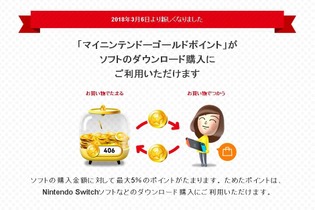 「マイニンテンドー」ゴールドポイントでスイッチソフトをお得に購入！ 本日3月6日よりスタート 画像