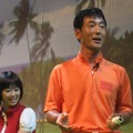 【CAPCOM Wii&DS新作タイトル発表会】井上和香さんと江連プロが『WE LOVE GOLF!』をプレイ!