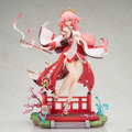 巫女服から覗くすべすべ太もも！『原神』より「八重神子」1/7スケールフィギュアが予約受付中―蠱惑的な表情もグッとくる