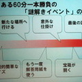 60分一本勝負型の謎解きイベント構造