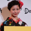 【フォトレポート】吉高由里子さんの着物姿がまぶしかった、ディー・エヌ・エー新ロゴ発表会